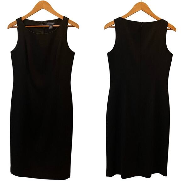 Vintage Ann Taylor Black Sheath Dress | 100% Wool, 4, Minimalist Luxury Capsule - Picture 2 of 4